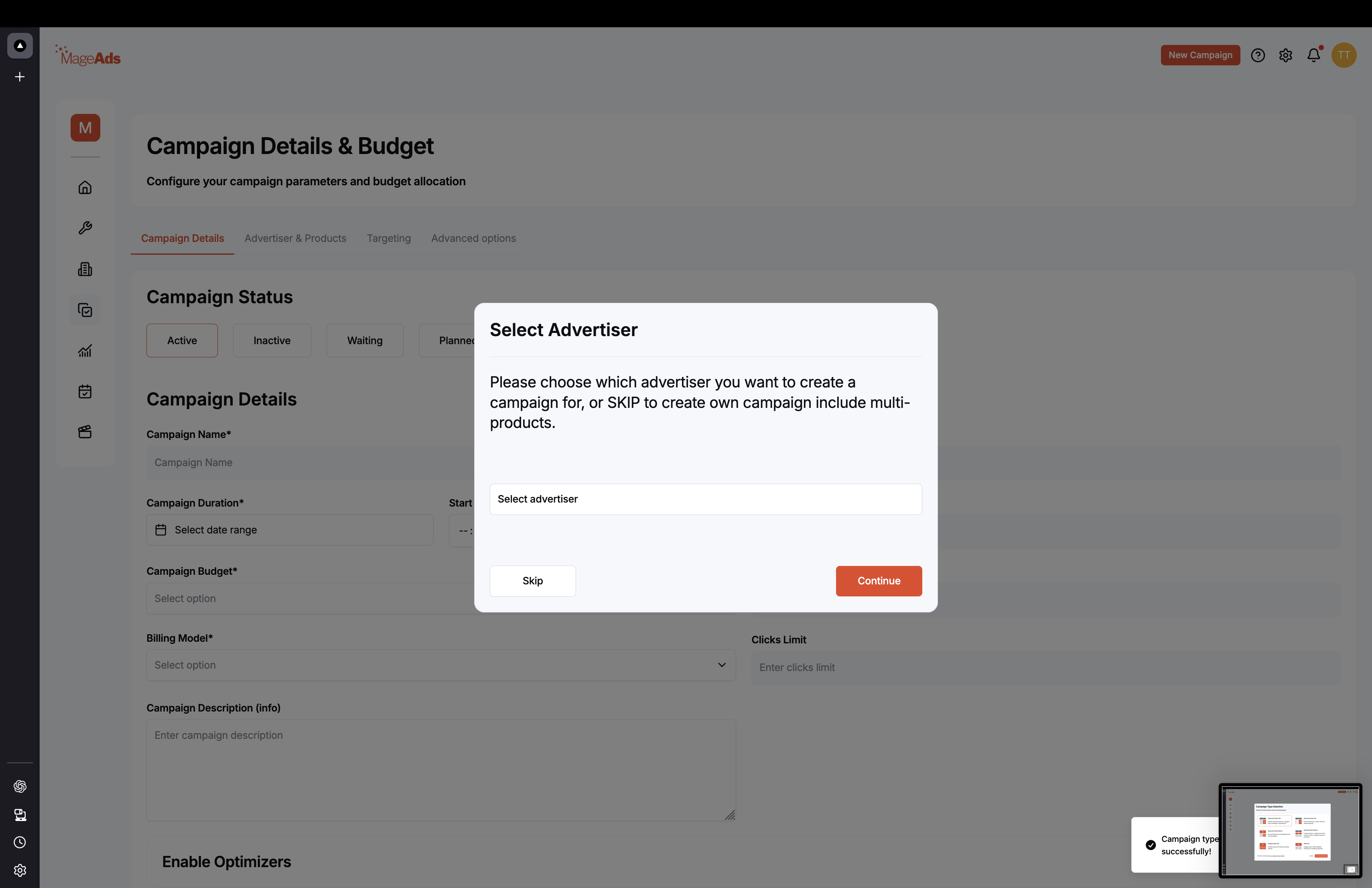 Select Advertiser